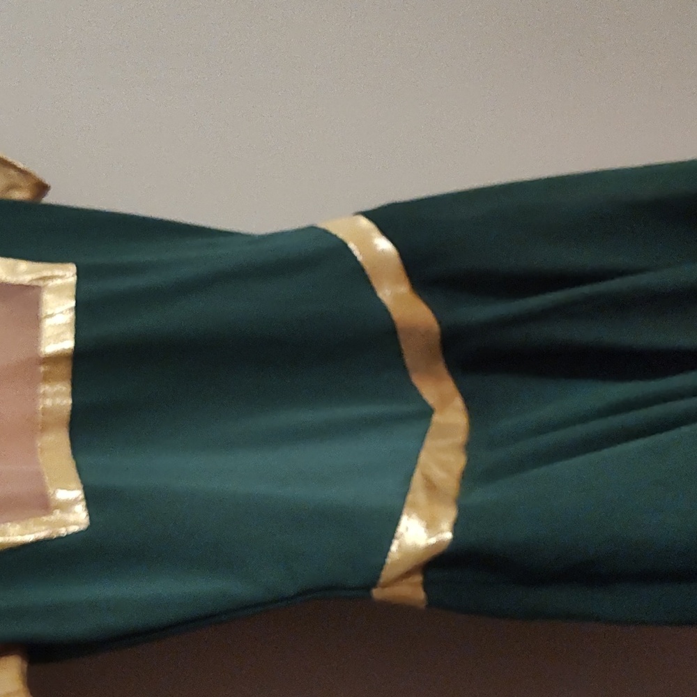 Green & Gold Skating Dress